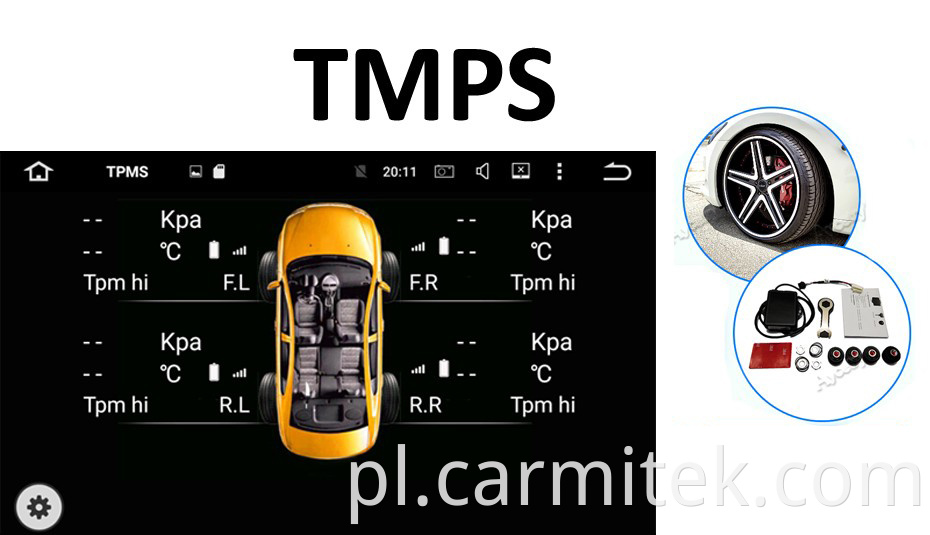 TPMS 2 DIN car dvd Audi A4 head unit Android